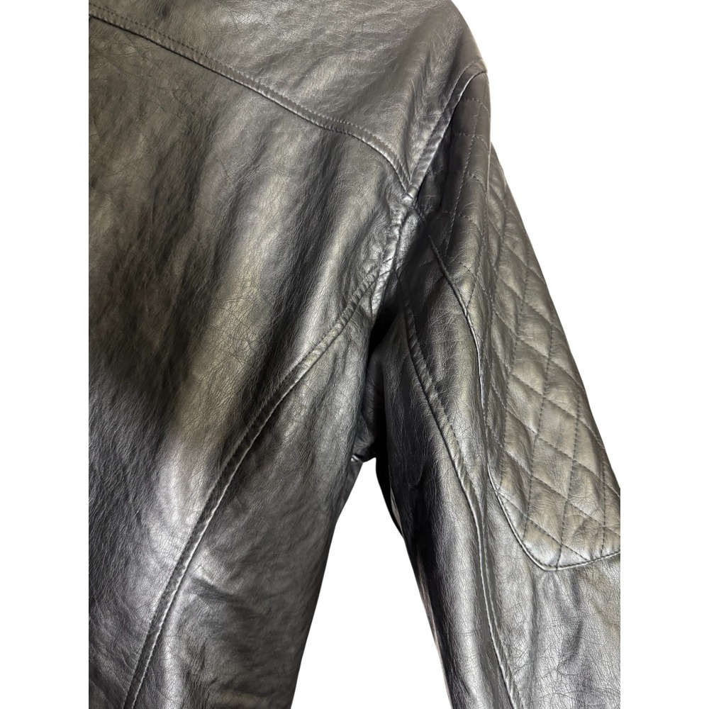 Sabrina Lauren Jacket Size 2X Womens Black Faux Leather PERFECT CONDITION - Picture 9 of 14